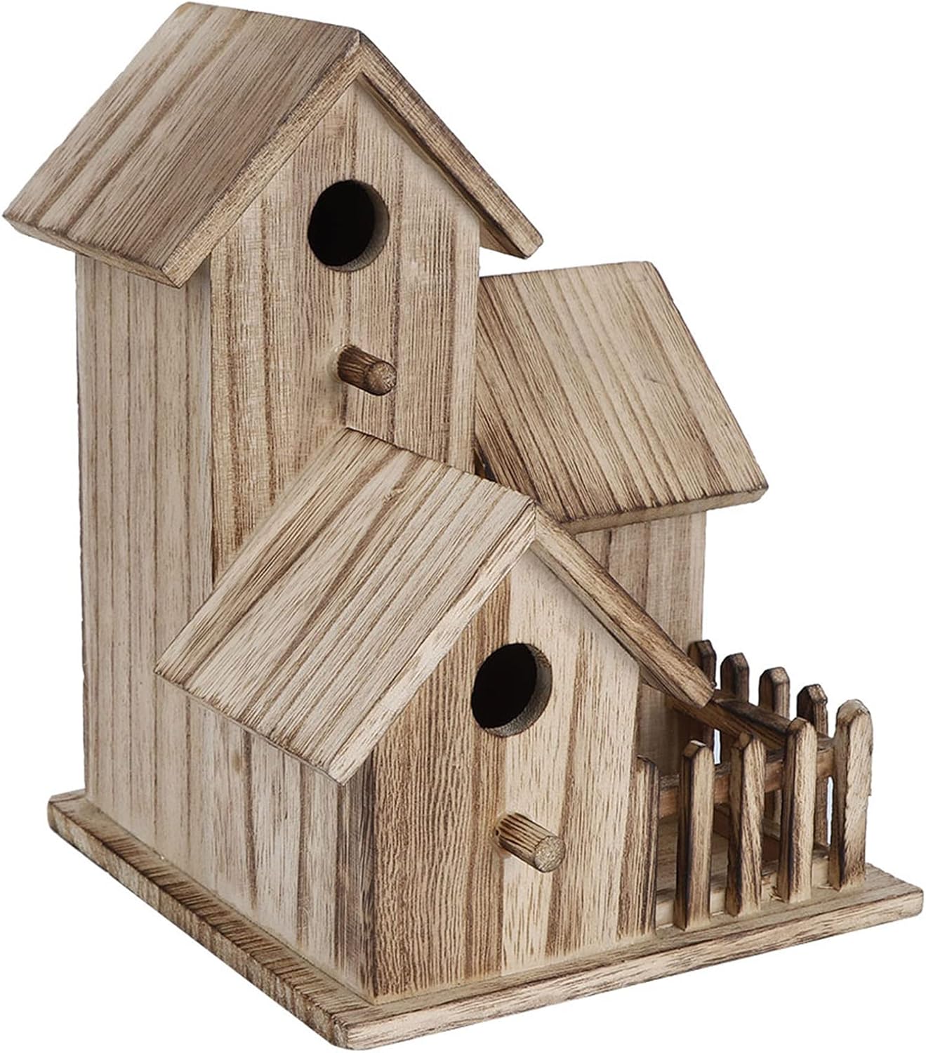 Fydun Casa de madera para pájaros, pequeña caja de pájaros para jardín, casa de pájaros, suministros para mascotas, decoración para hombres y mujeres