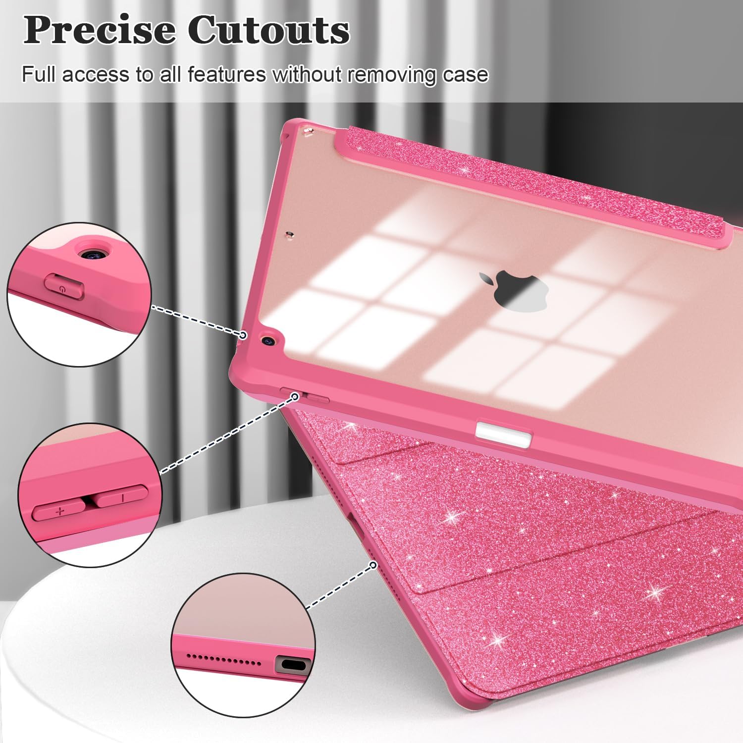 OKP Funda para iPad de 987 generación (202120202019), iPad de 10.2 pulgadas con soporte triple, funda delgada para iPad de 987 generación con