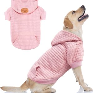 BEAUTYZOO Suéter con capucha para perros pequeños y medianos con bolsillos, ropa para perros pequeños y medianos, abrigos de algodón laminado para BEAUTYZOO Suéter con capucha para perros pequeños y medianos con bolsillos, ropa para perros pequeños y medianos, abrigos de algodón laminado para