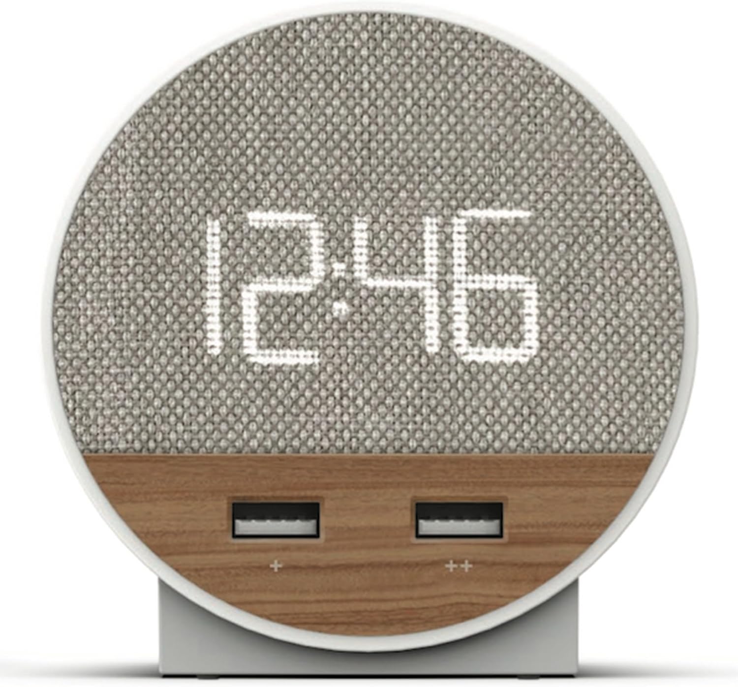 Nonstop NSO2-WFL USB-C Reloj despertador para hotel, WalnutWeave