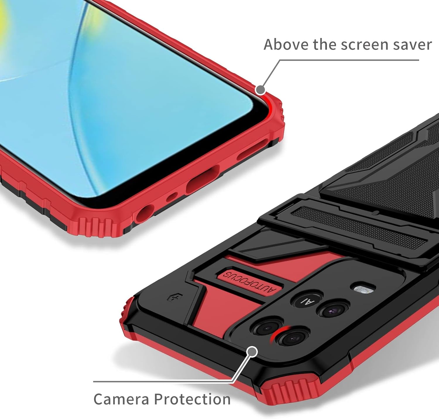 Phone Case For OPPO A54 Case with Stand for Card Packs, Quality Military Protection, Phone Planner Portion with Shock Proof for OPPO A54 ( Color