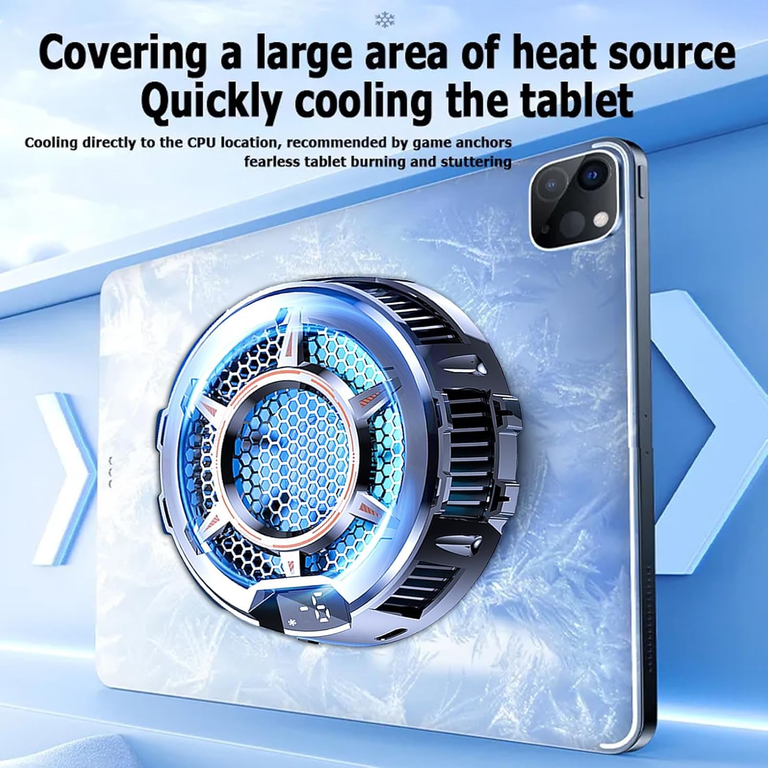 Enfriador de tableta para iPad Surface Pro 30 W radiador súper potente ventilador magnético de enfriamiento del teléfono con 3 modos de
