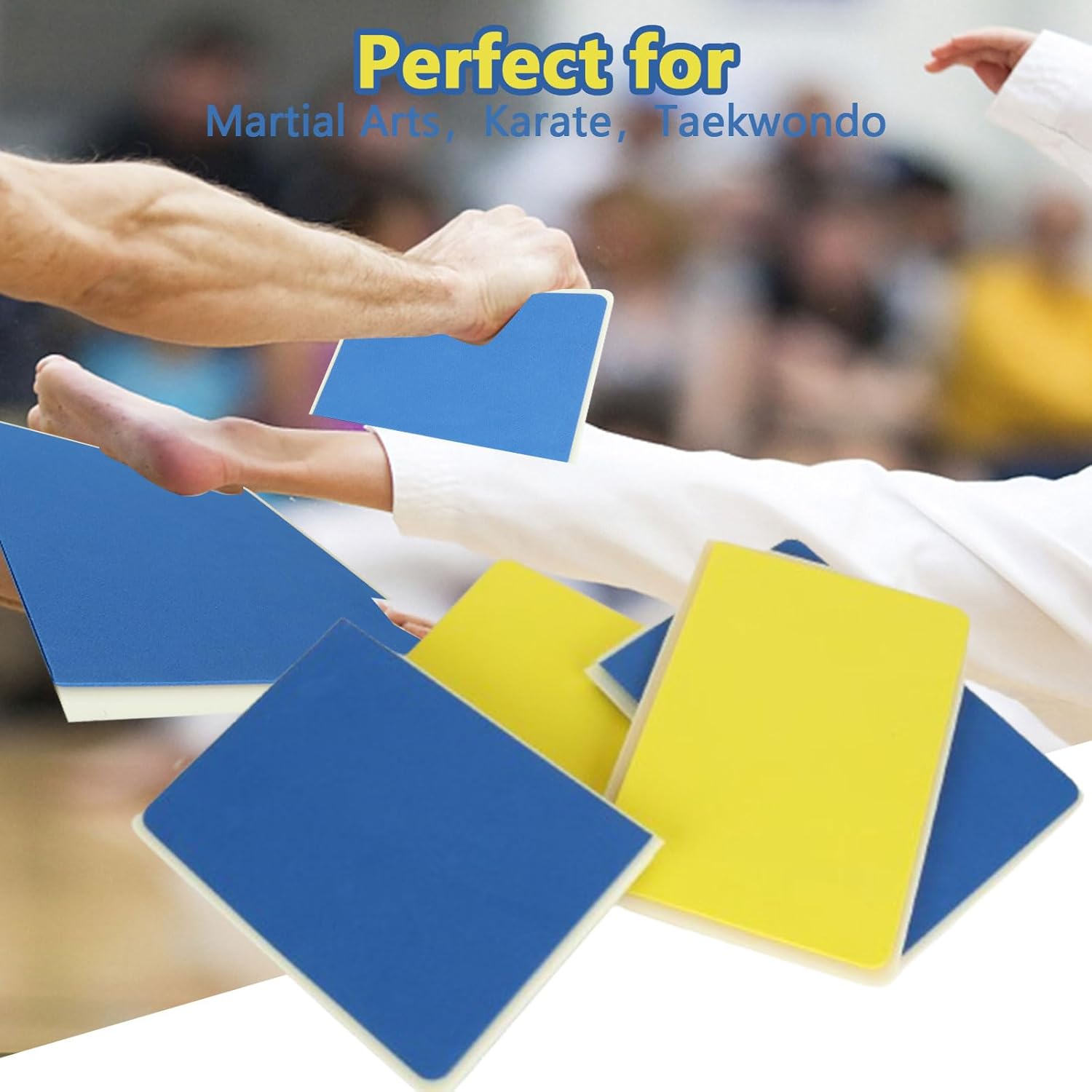 QTLCOHD Paquete de 2 tablas irrompibles para artes marciales de taekwondo karate para niños y adultos, tabla de romper espuma MMA Ninja práctica de