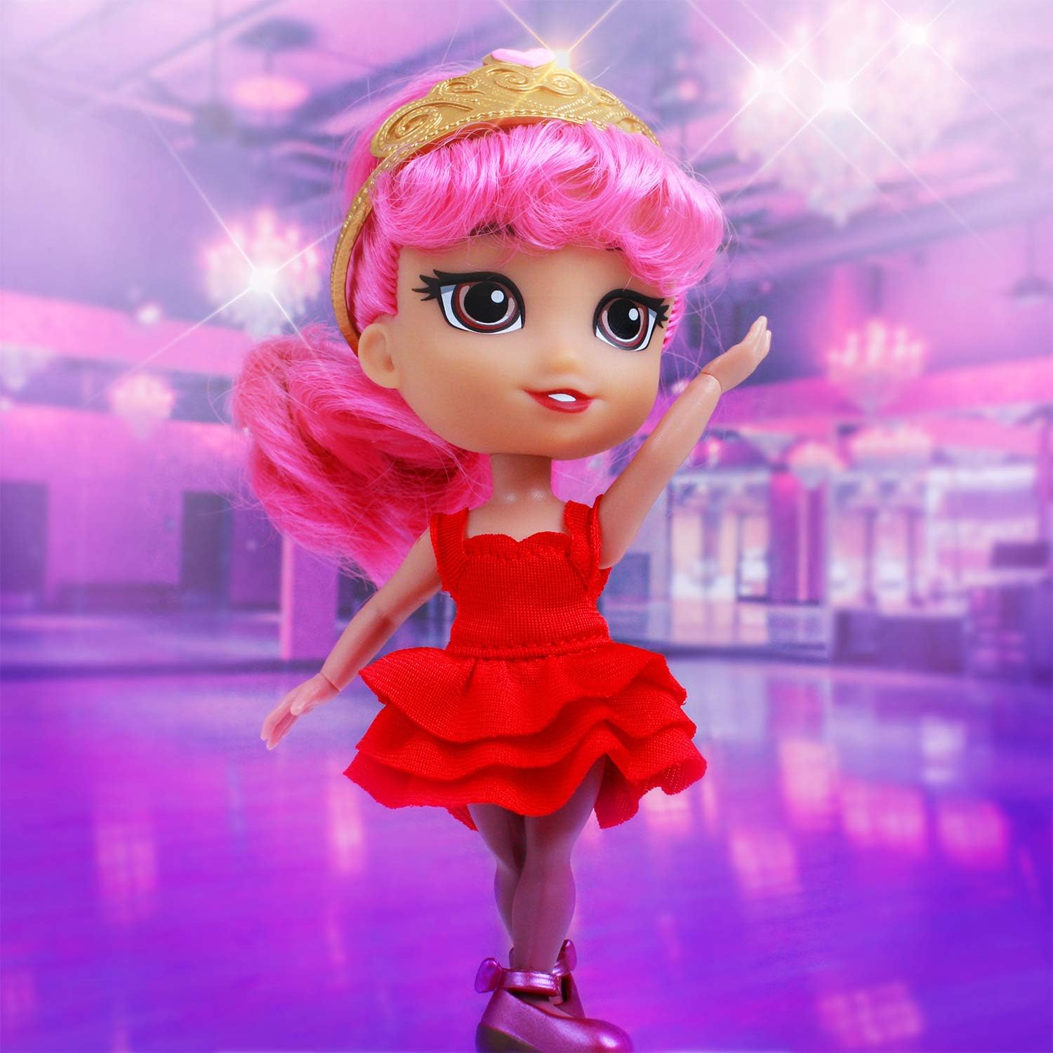 Loyal Subjects – for Keeps Sophia Girl with Cupcake Keepsake Hot Pink 5 figura de acción (red)