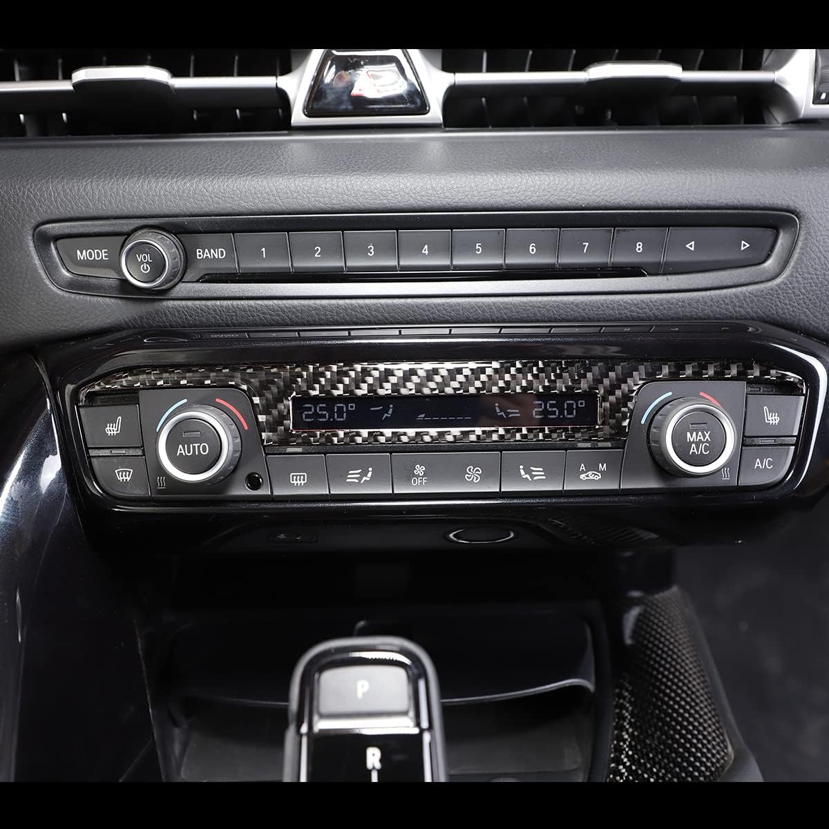 Protector de panel de interruptor de aire acondicionado de automóvil, decoración de fibra de carbono suave real, apto para Toyota Supra GR A90 A91