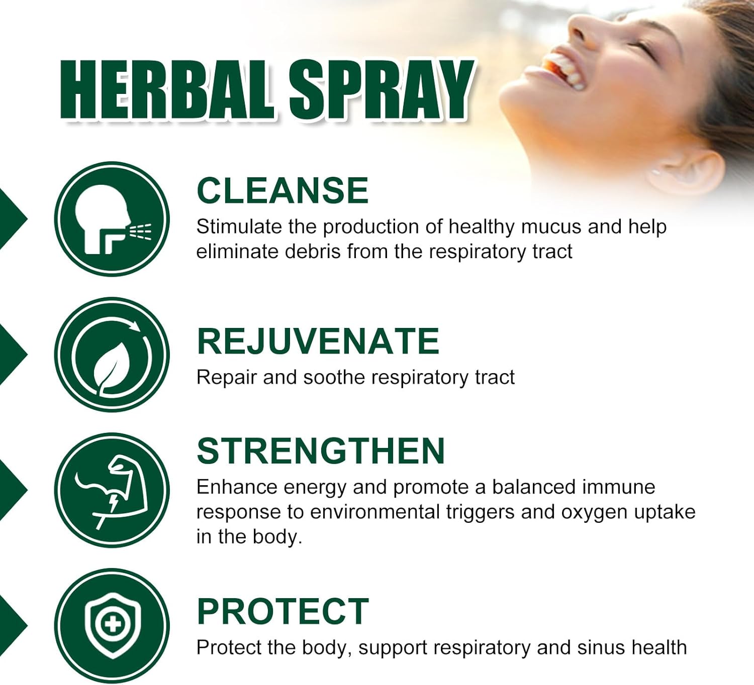 RespiNature – Niebla de limpieza pulmonar a base de hierbas, neblina de limpieza pulmonar a base de hierbas, potente apoyo pulmonar, spray herbario