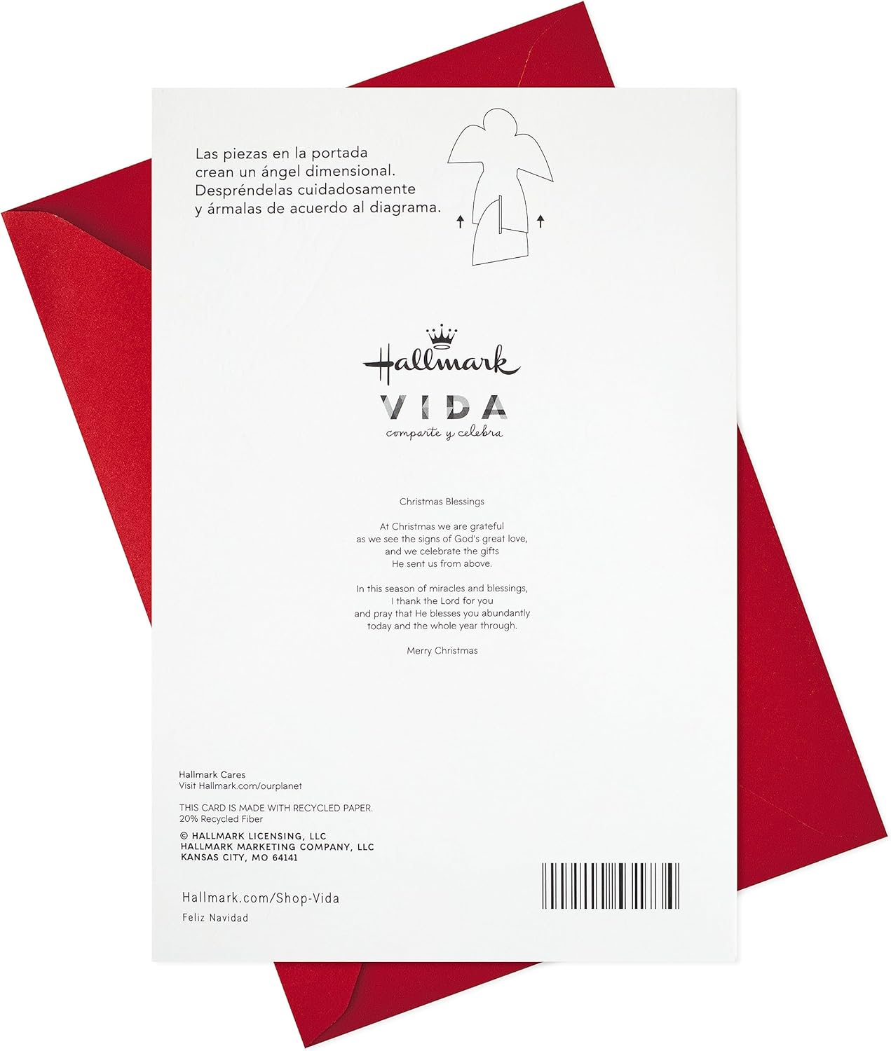 Hallmark Tarjeta de Navidad Española Vida (Celebrando desde lejos)