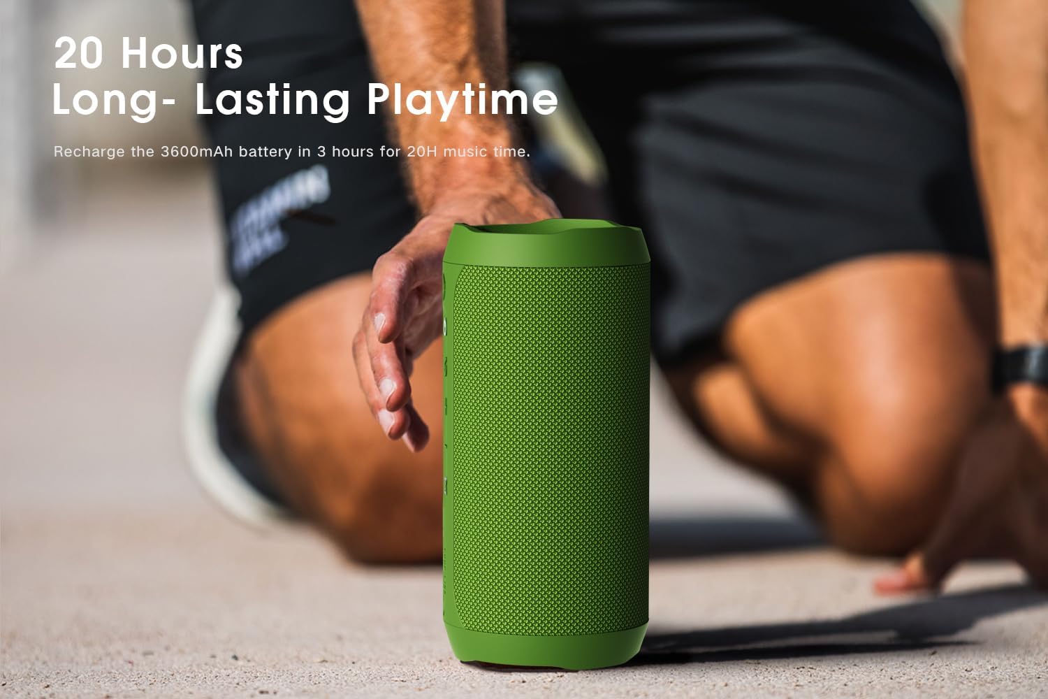 EDUPLINK Altavoz Bluetooth portátil impermeable – Altavoz inalámbrico de 20 W más fuerte con 20 horas de tiempo de reproducción, emparejamiento TWS,