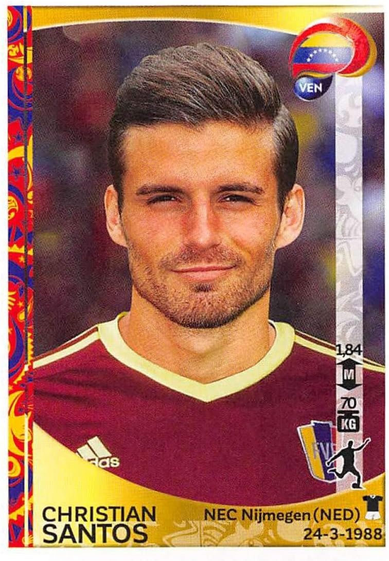 2016 Panini Copa America Centenario Soccer Sticker #298 Christian Santos 2 Inch wide X 3 inch tall album sticker