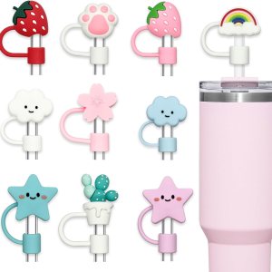 10 fundas de popote de 0.4 pulgadas para copa Stanley, tapa de popote de silicona, linda cubierta de popote compatible con Stanley vaso de 30 y 40 10 fundas de popote de 0.4 pulgadas para copa Stanley, tapa de popote de silicona, linda cubierta de popote compatible con Stanley vaso de 30 y 40