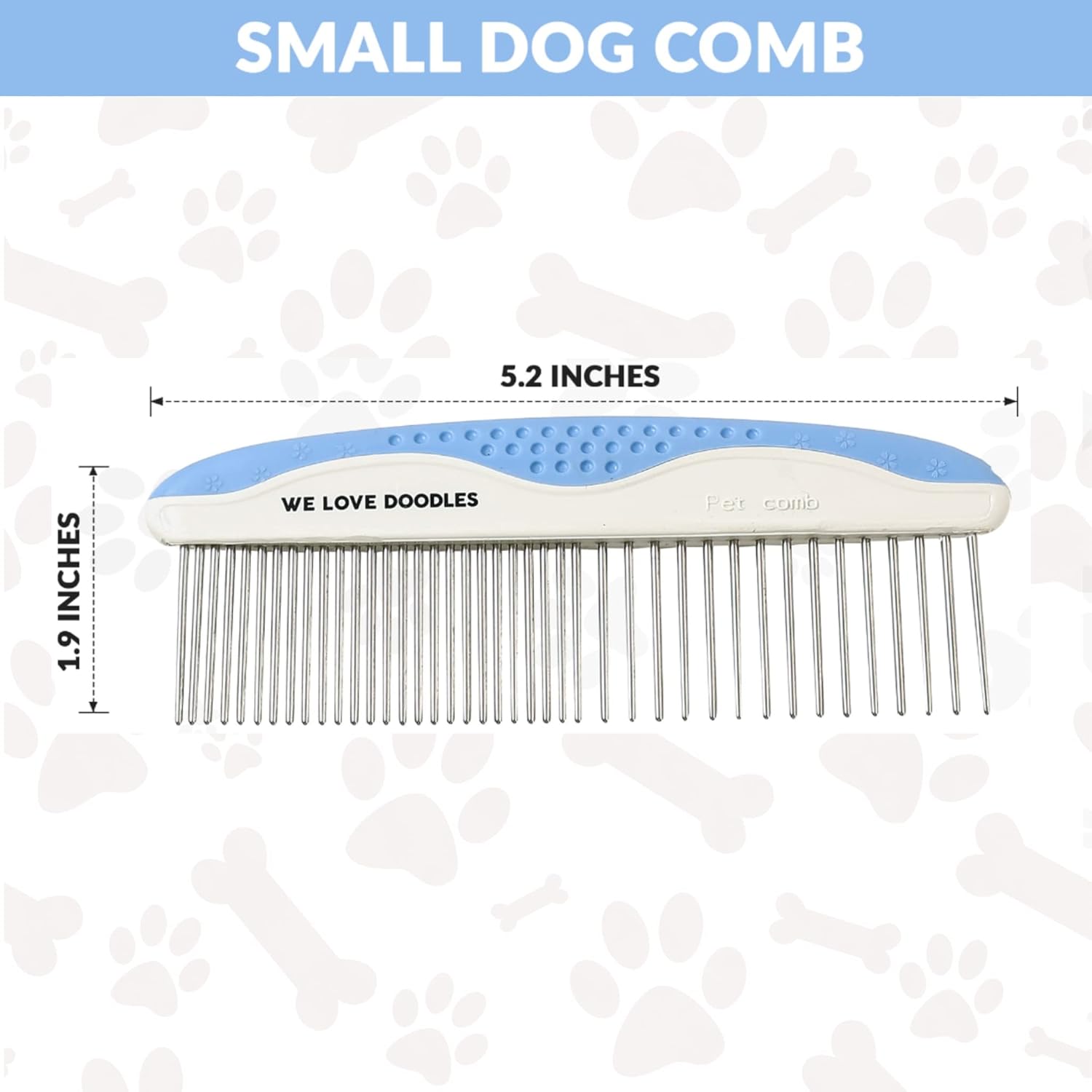 Peine de metal para el aseo de perros  Elimina enredos y tapetes  Peines desenmascarantes para mascotas  Desenredante para cabello enmarañado  El