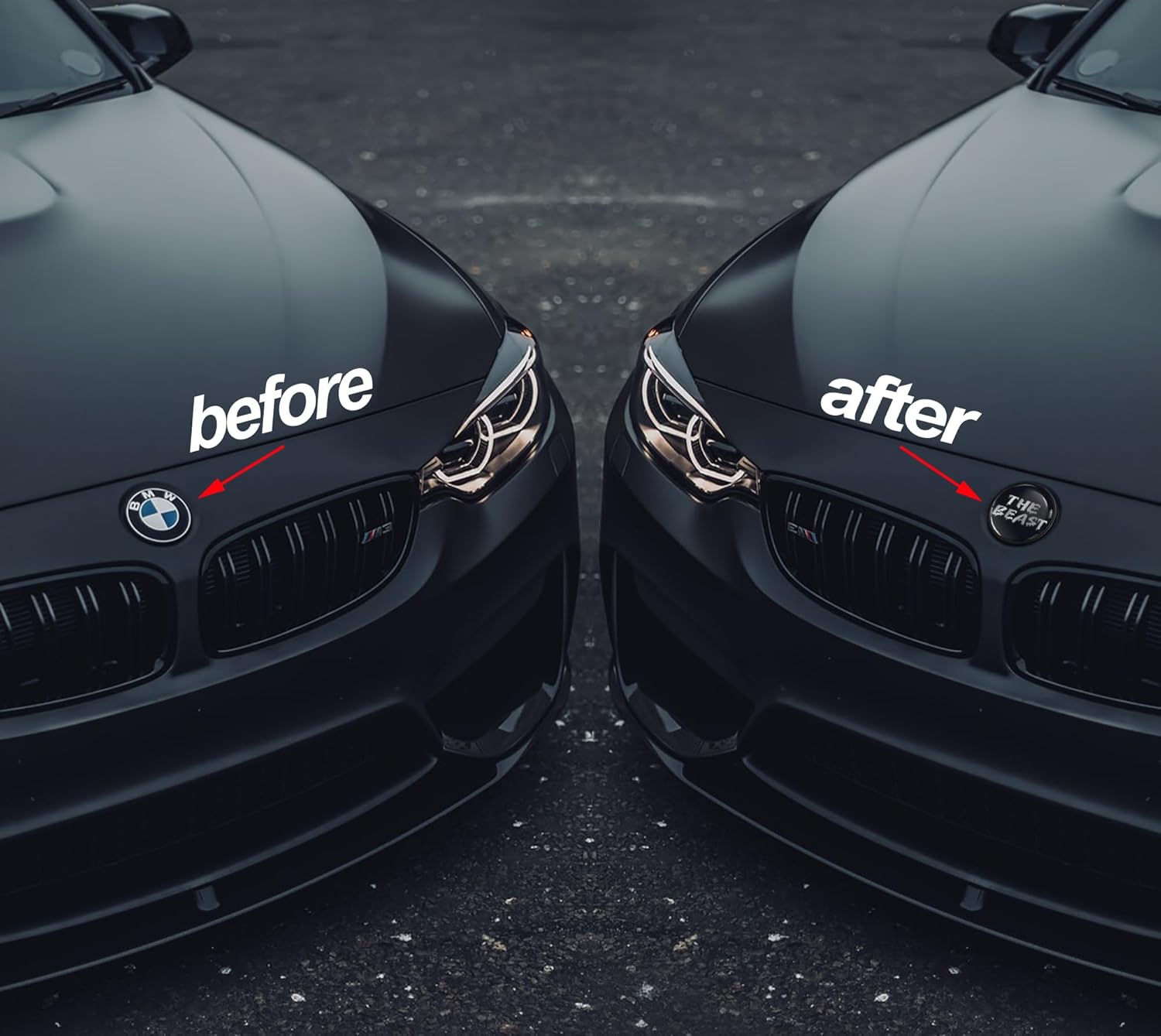 SkinoEu Compatible with BMW Emblem 51147057794 for Bonnet Boot Badge Badge Tailgate 82 mm E81 E87 F07 GT F10 F11 F18 E63 E64 F06 GC F12 F13 Z4 E85