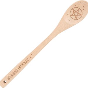 Encantadora cuchara de madera agita magia con diseño de pentagrama Accesorio decorativo de cocina, herramienta mágica para hornear, regalo para Encantadora cuchara de madera agita magia con diseño de pentagrama Accesorio decorativo de cocina, herramienta mágica para hornear, regalo para