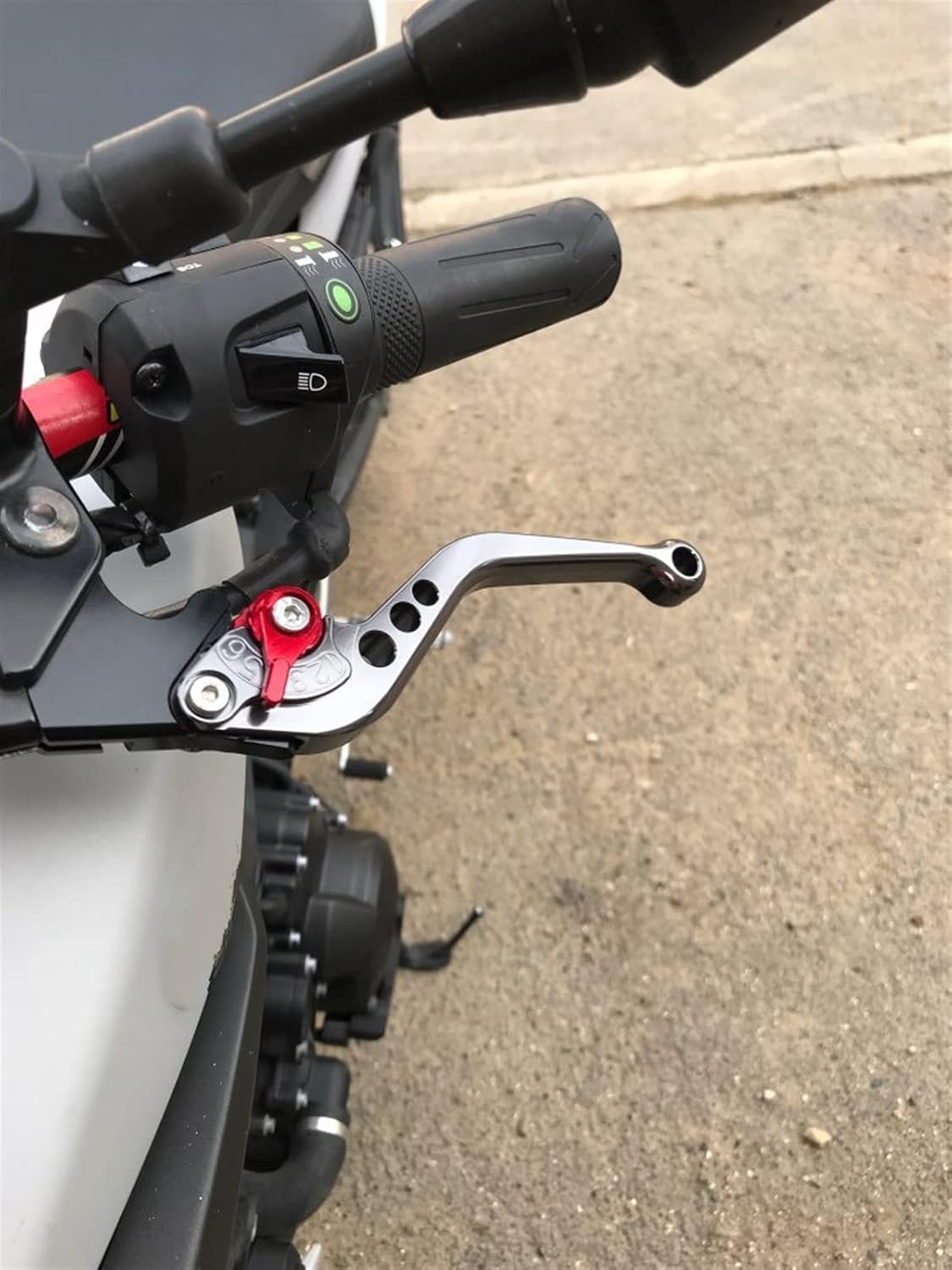 Palancas Manillar para Suzuki GIXXER 250 SF 2020 2021 Accesorios de motocicleta CNC Palancas de embrague de freno cortas ajustables (color azul,