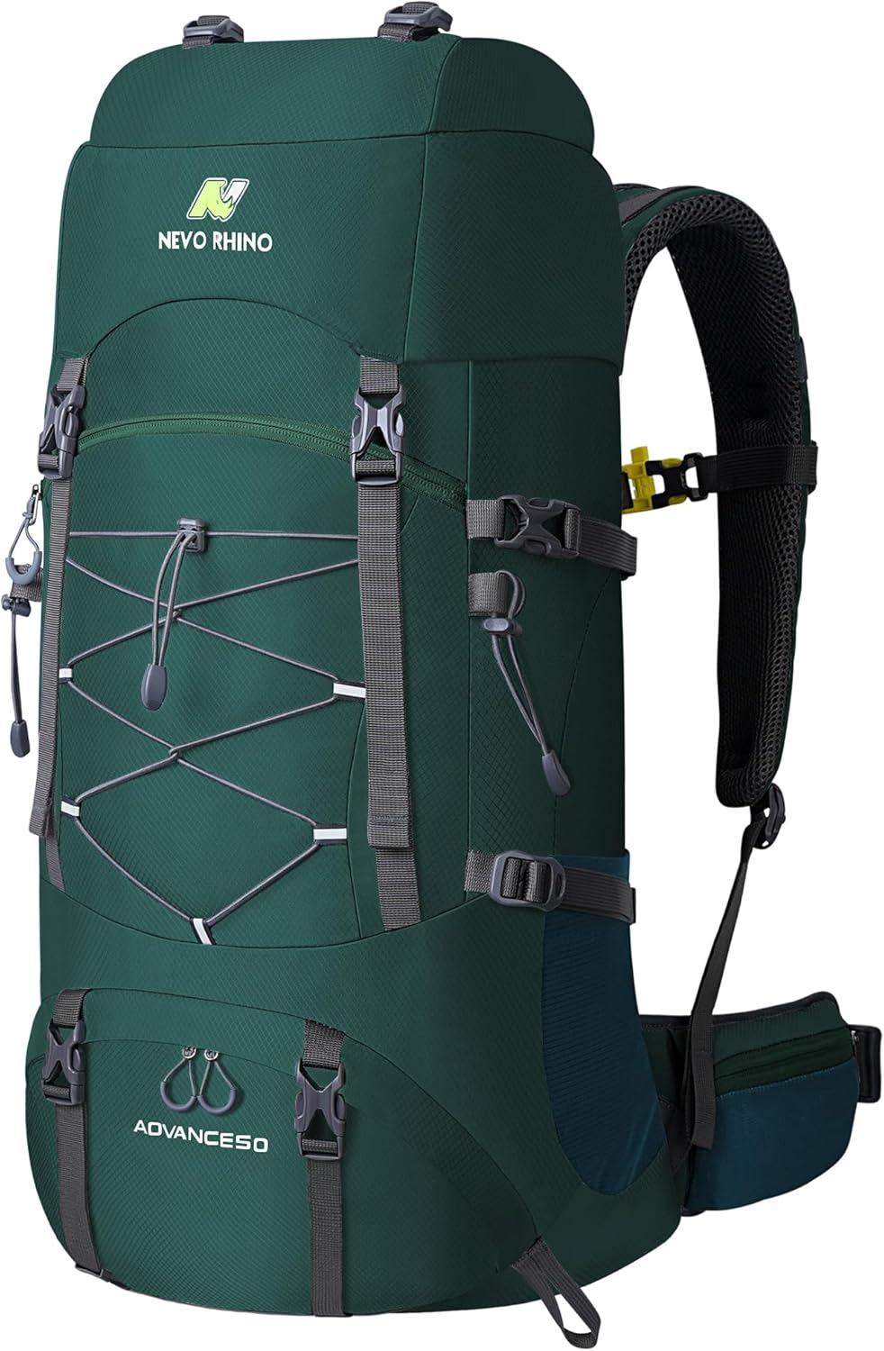 Mochila de senderismo impermeable de 50 l60 l, mochila de camping con cubierta de lluvia, mochila de alto rendimiento para senderismo, viajes,