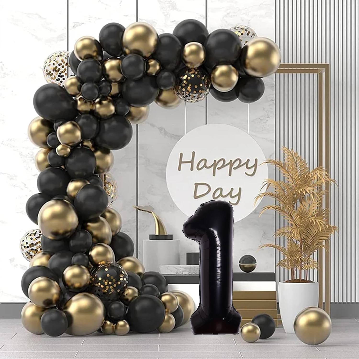 Globo negro gigante de 40 pulgadas con el número 17, globos de aluminio de Mylar de helio para fiestas de cumpleaños, decoraciones de cumpleaños de