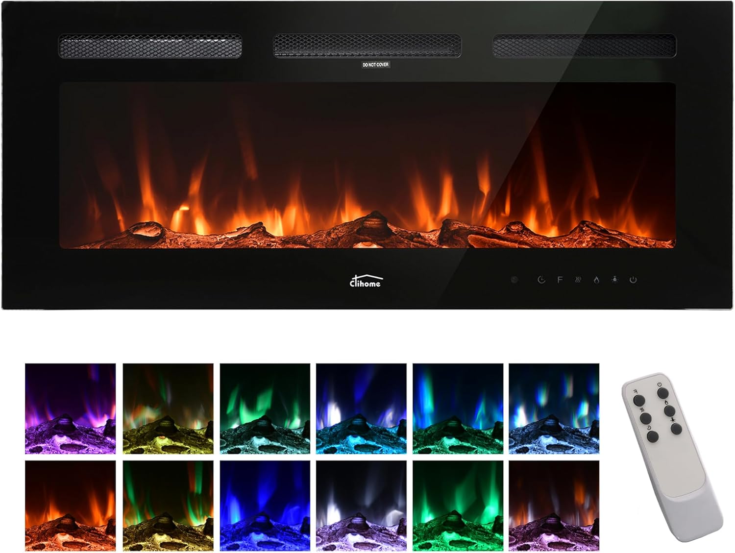 Chimenea eléctrica de 36 pulgadas, para chimenea eléctrica, calentador de chimenea eléctrica, decoración de chimenea, calentador de chimenea con