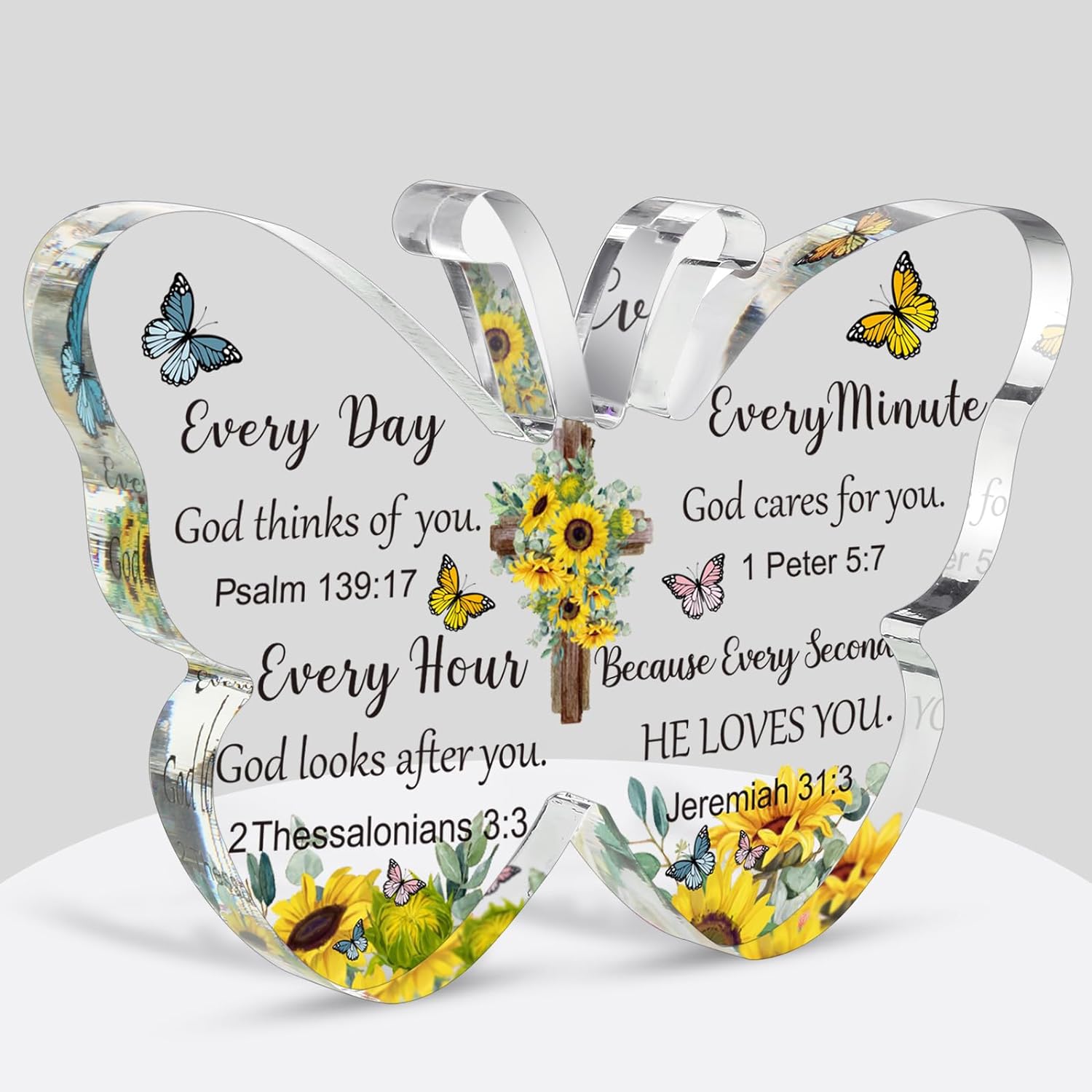 Barydat Regalos cristianos de acrílico, versículos de la Biblia, regalos religiosos para mujeres y hombres, regalos inspiradores de las Escrituras,