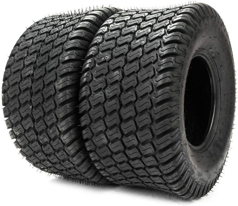 Juego de 2 neumáticos de césped 24×9.50-12 para cortacésped y jardín tractor carrito de golf neumáticos sin cámara 24-9.50-12 4 PR Rango de carga