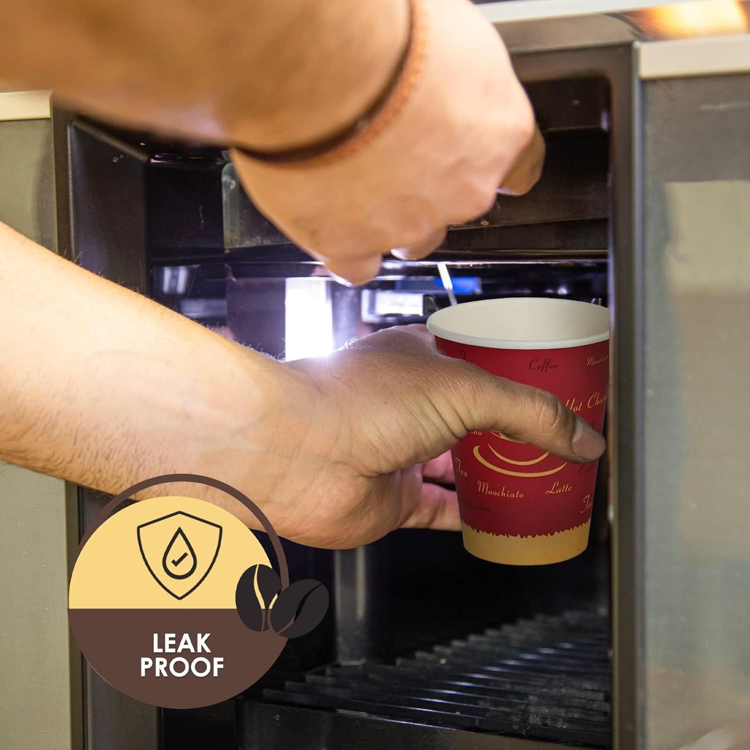 PAMI Vasos de papel para café caliente caja de 1000 12 onzas, tazas de café desechables para llevar para bebidas calientes, vasos de papel de un
