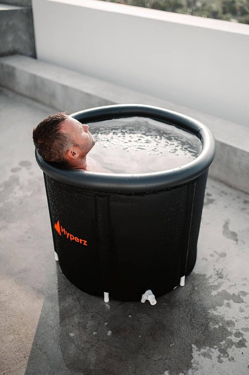 HYPERZ Baño de hielo portátil para entrenamiento de terapia de agua fría, bañera de recuperación de atletas, bañera de inmersión fría (negro)