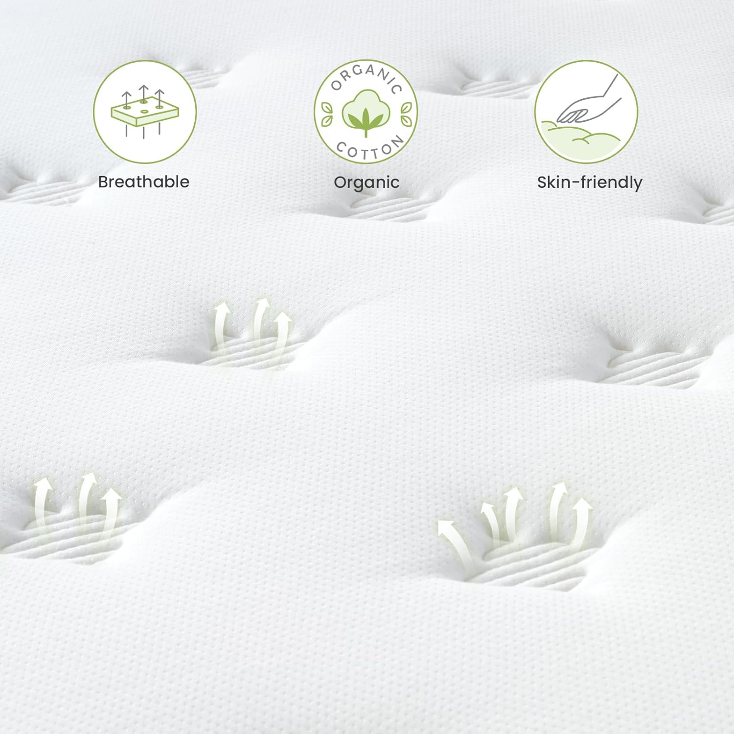 Colchón individual de 12 pulgadas, colchón híbrido en una caja, espuma viscoelástica de gel y resortes embolsados para dormir y aliviar la presión,