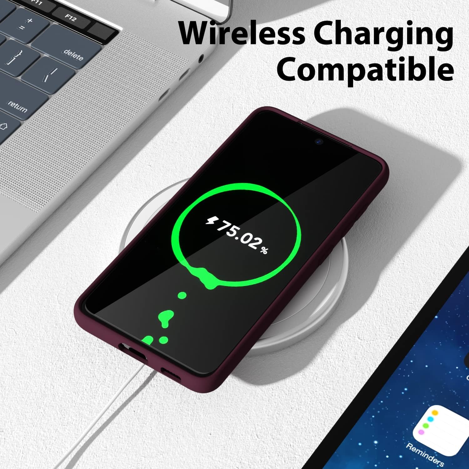 Oakxco Funda para teléfono Samsung Galaxy S21 FE 5G de silicona líquida, bonita funda de gel suave de goma TPU suave para mujeres y niñas, diseño