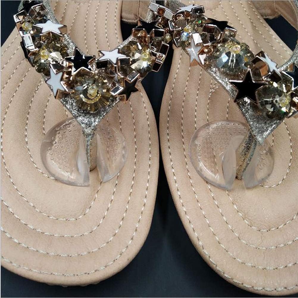 5 pares de protectores de silicona para chanclas, sandalias transparentes, protectores de gel para los dedos de los pies, cojines protectores de