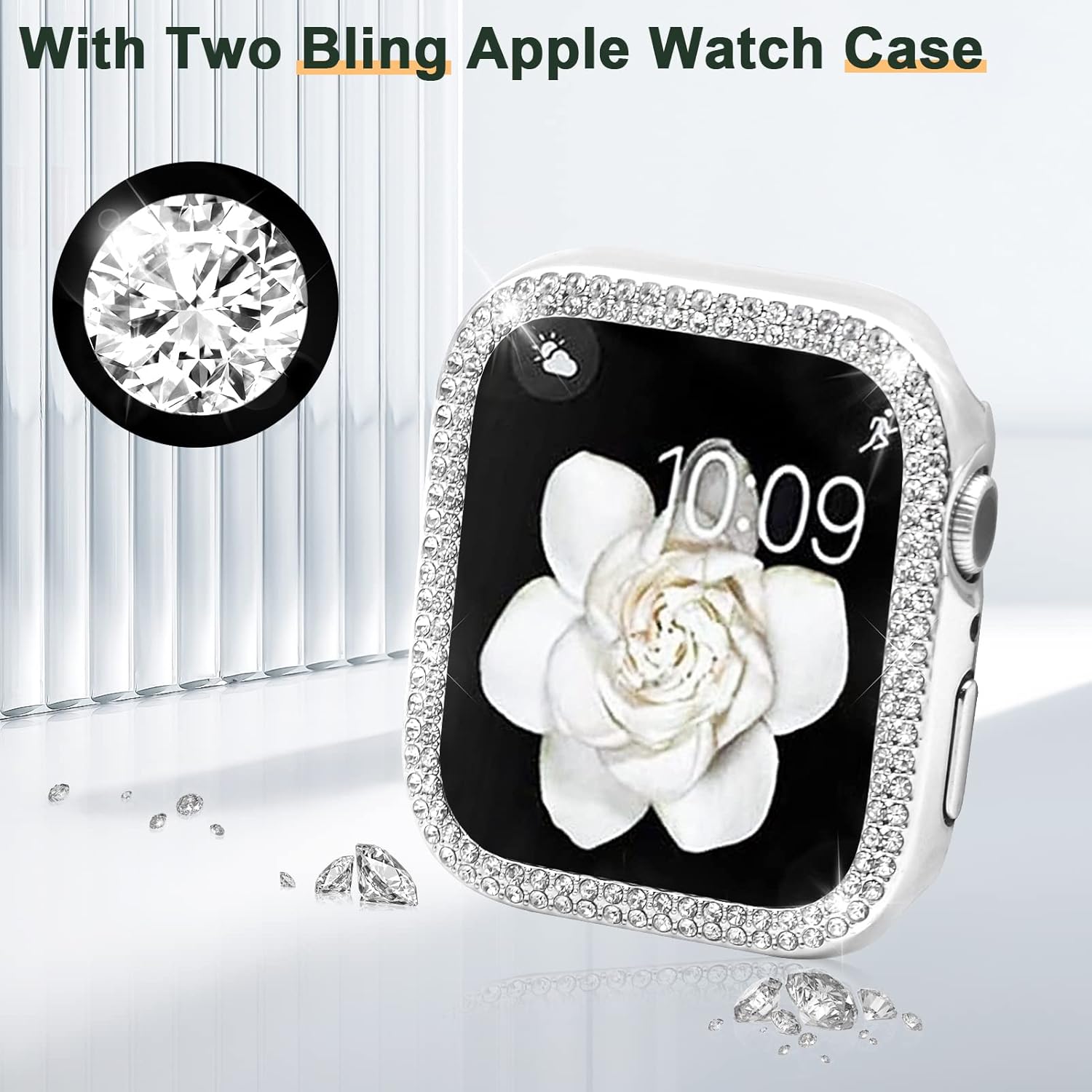 Mosonio Compatible con Apple Watch Band de 1.496 pulgadas, 1.575 pulgadas, 1.614 pulgadas, 1.654 pulgadas, 1.732 pulgadas, 1.772 pulgadas, con 2