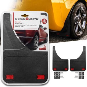Swiss Drive – Aletas universales para barro, protectores de goma para automóviles, 2 aletas con tornillos de fijación, fáciles de instalar, Swiss Drive – Aletas universales para barro, protectores de goma para automóviles, 2 aletas con tornillos de fijación, fáciles de instalar,