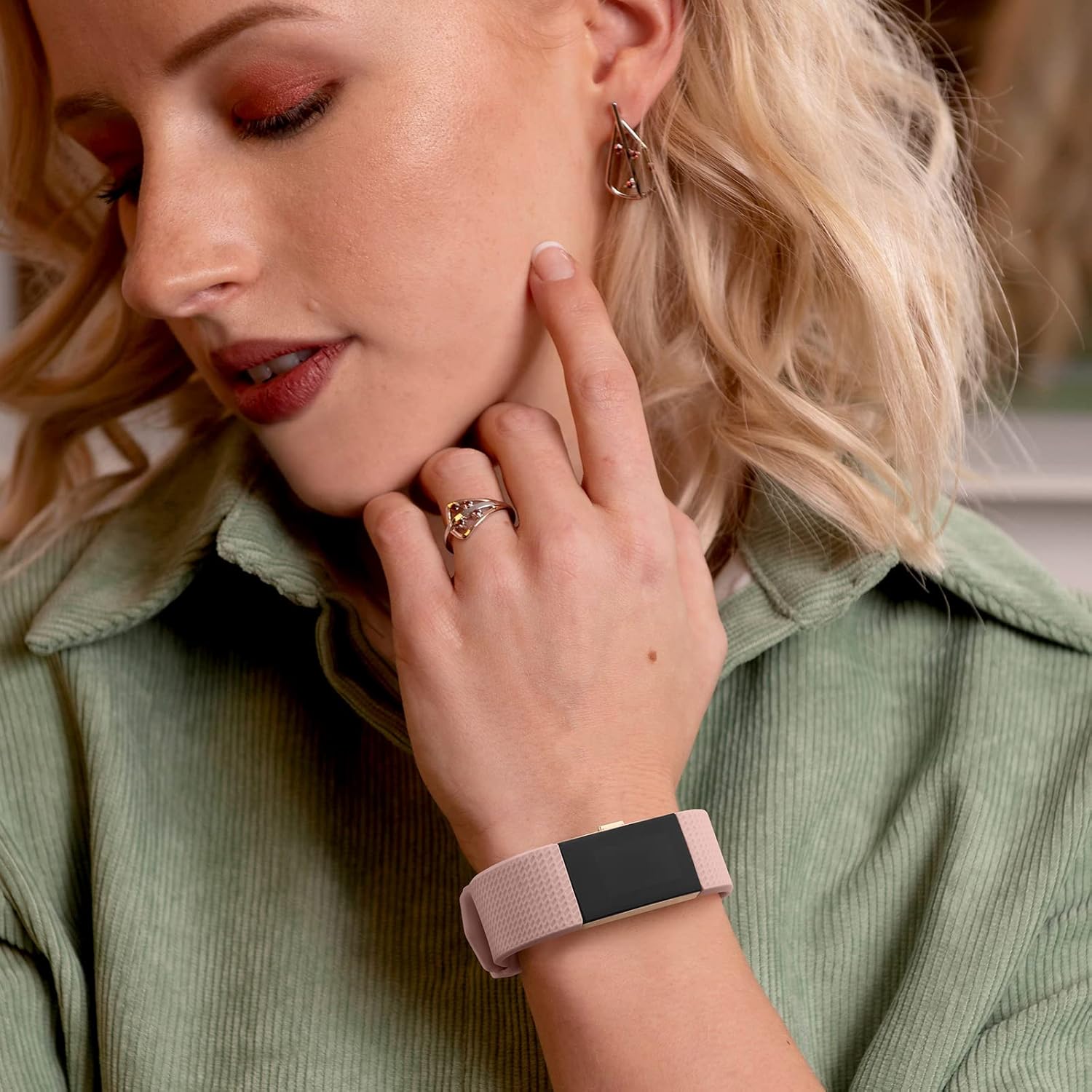 Paquete de 3 correas deportivas compatibles con Fitbit Charge 2 bandas para mujeres y hombres, correas de repuesto ajustables para Fitbit Charge 2