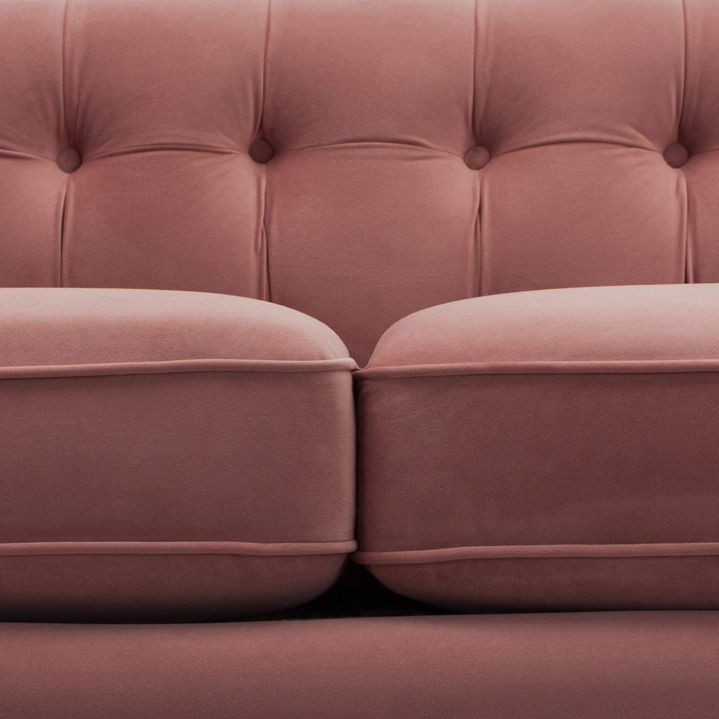 Jennifer Taylor Home Kinsley – Moderno sofá copetudo de esmoquin de 84 pulgadas, terciopelo rosa ceniza