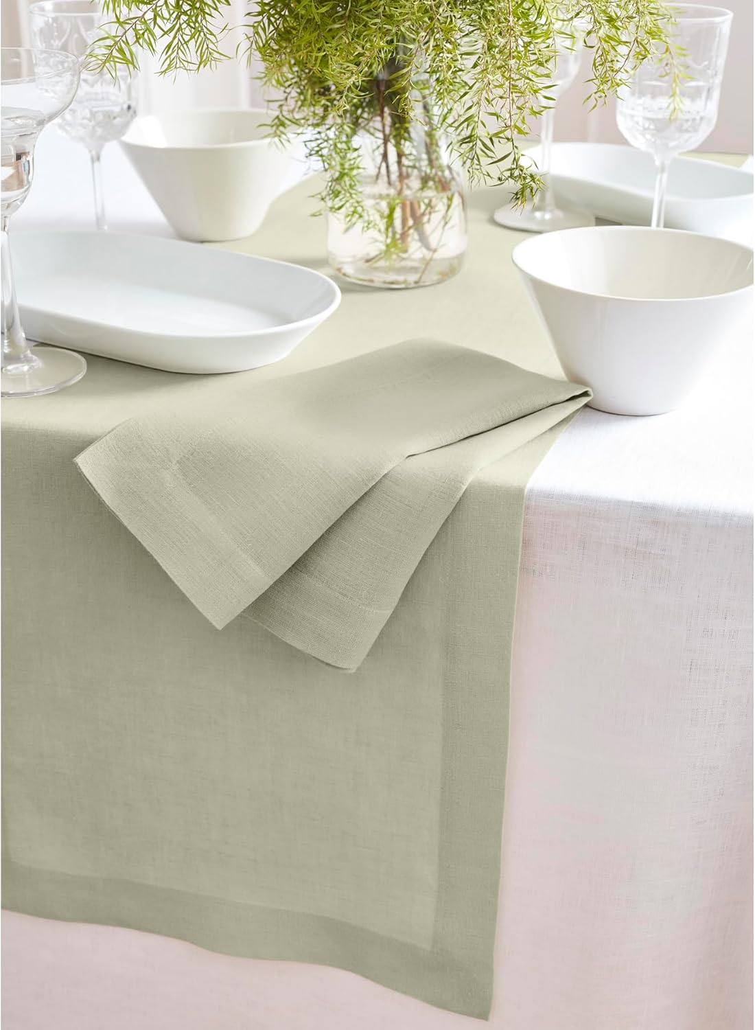 Solino Home Sonoma – Juego de 4 servilletas de lino 100% puro, 20 x 20 pulgadas, servilletas prelavadas Sonoma para primavera, Pascua, hechas a mano