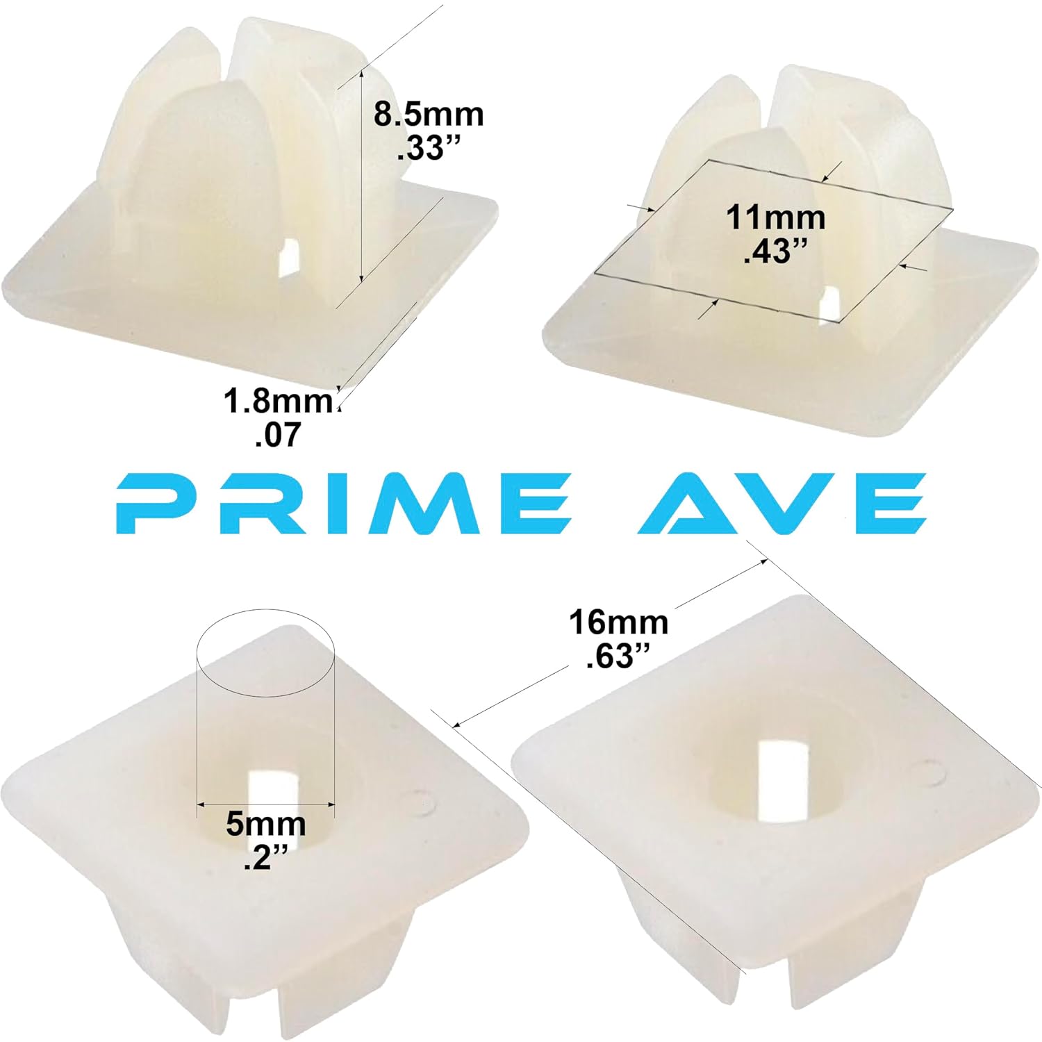 Prime Ave Tornillos de acero inoxidable resistentes a prueba de óxido con cabeza hexagonal ranurada de 38 pulgadas + insertos de nailon para