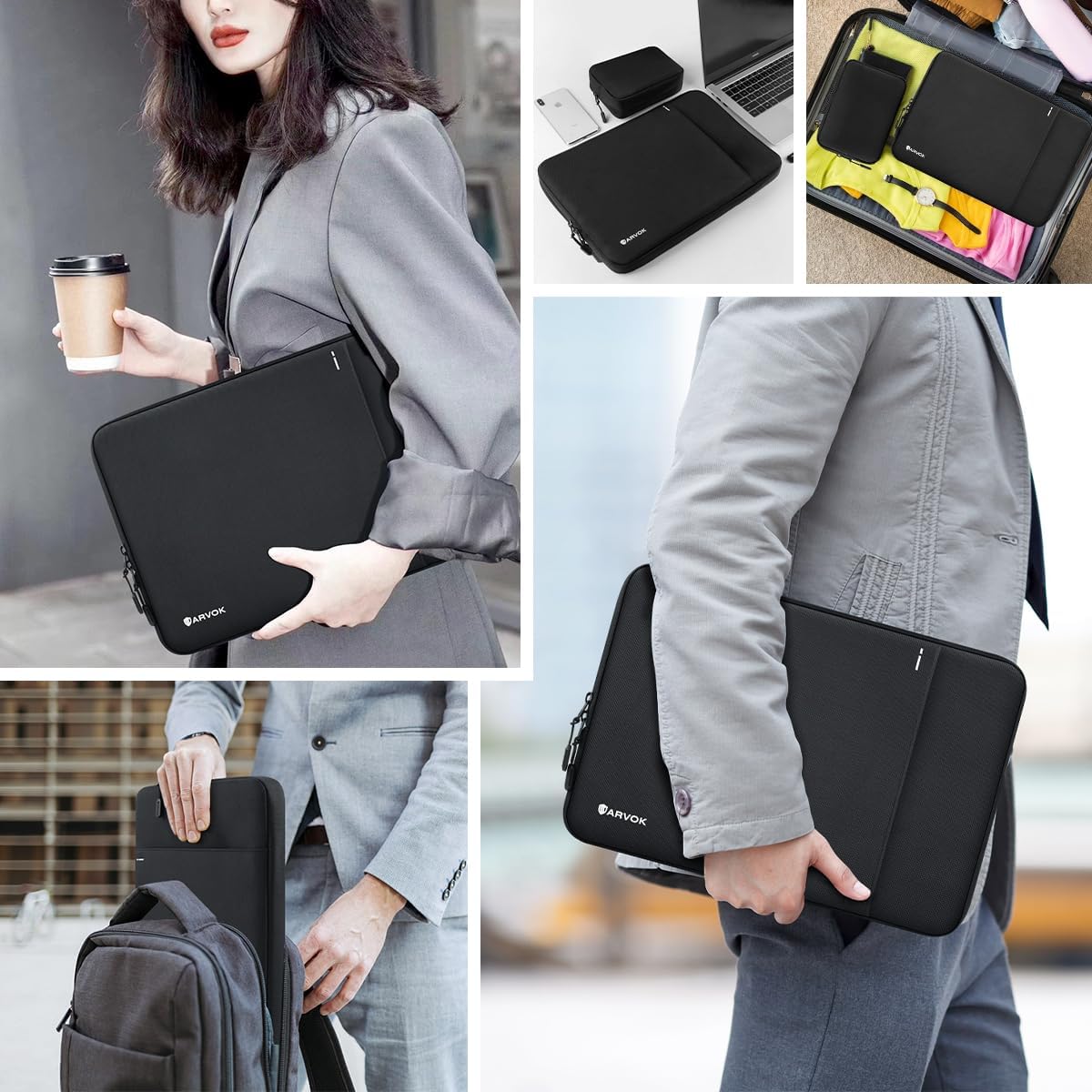 ARVOK Funda protectora de 360 para laptop compatible con MacBook Air A2681 M1A2337 2023-2021 MacBook Air M2 de 13 pulgadas, funda resistente al agua