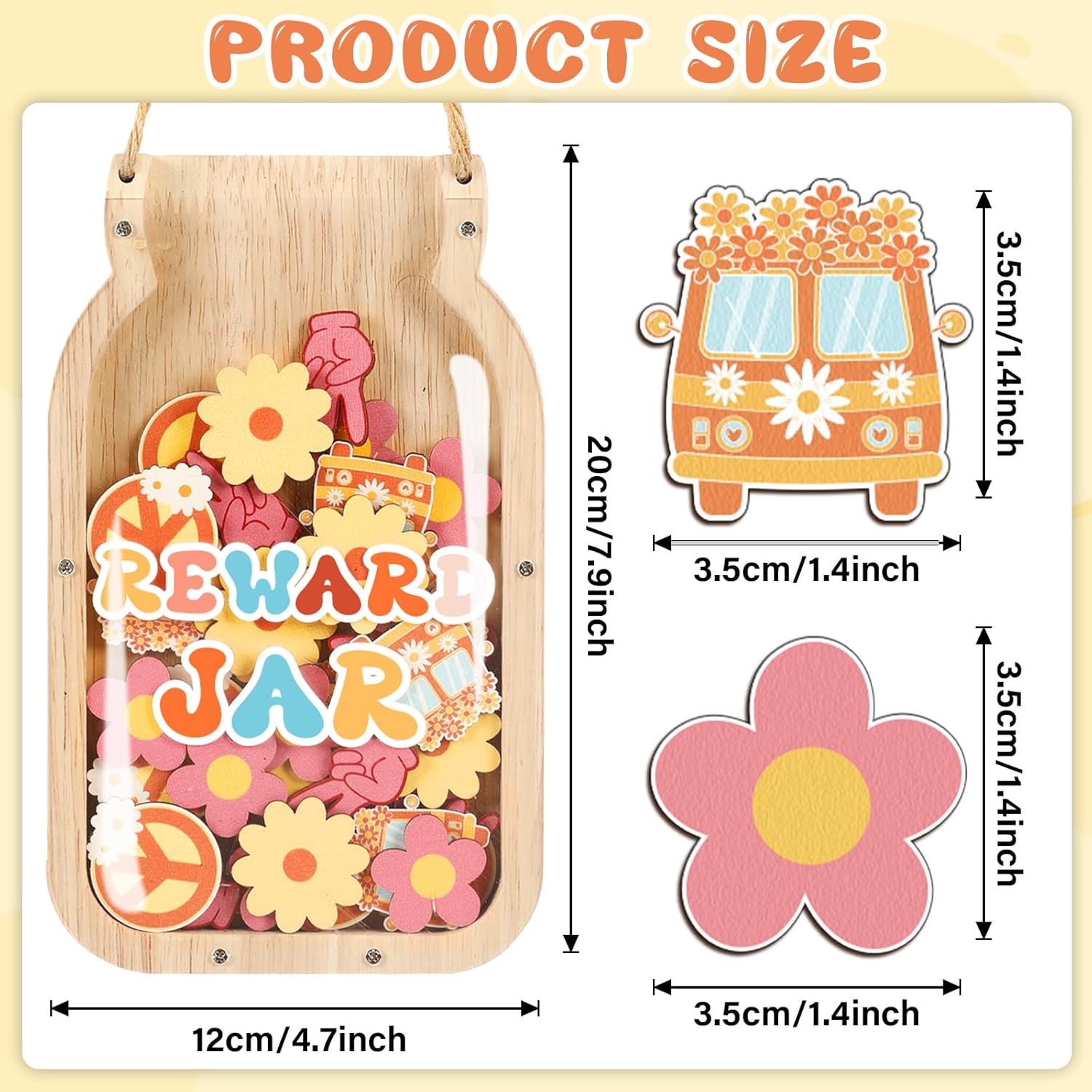 Groovy – Tarro de recompensa para niños, entrenamiento para ir al baño, tabla de recompensas de entrenamiento de comportamiento y tabla de tareas,