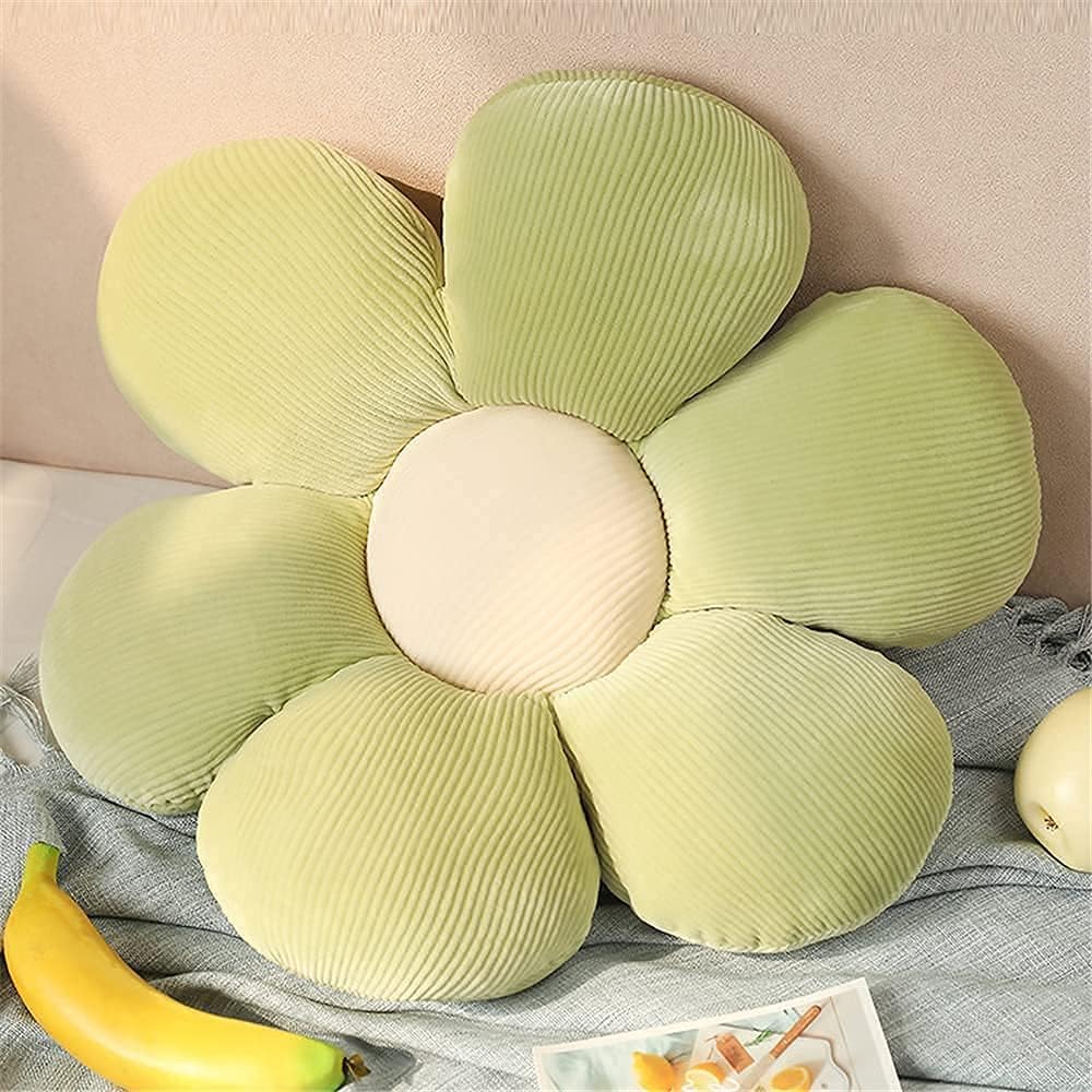Linda almohada de flores para asientos indie encantadora decoración de habitación para niñas, adolescentes, adolescentes, juguete de peluche vívido