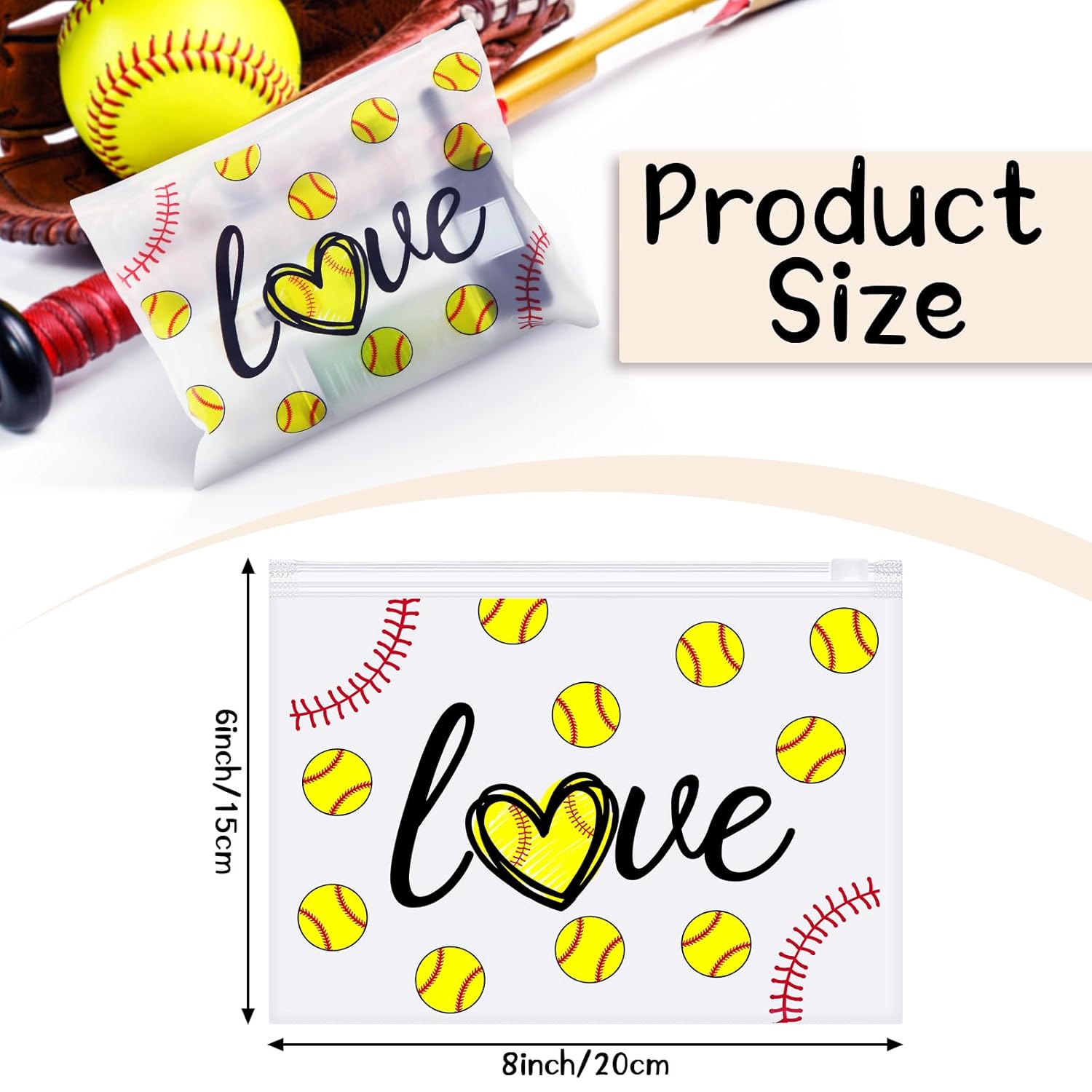 60 bolsas de maquillaje de sóftbol, regalos a granel, bolsas de maquillaje EVA para softbol, bolsas de cosméticos con cremallera, juegos de sóftbol,