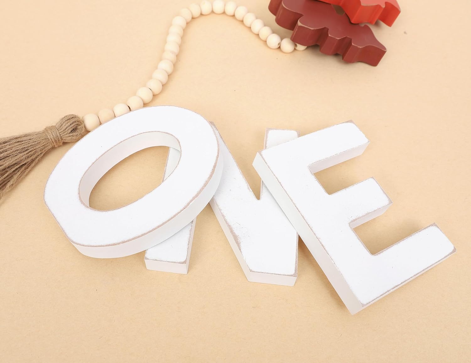 Letrero de madera de una letra para el primer cumpleaños, centros de mesa de madera, decoraciones de primer cumpleaños, letras de pie para primer