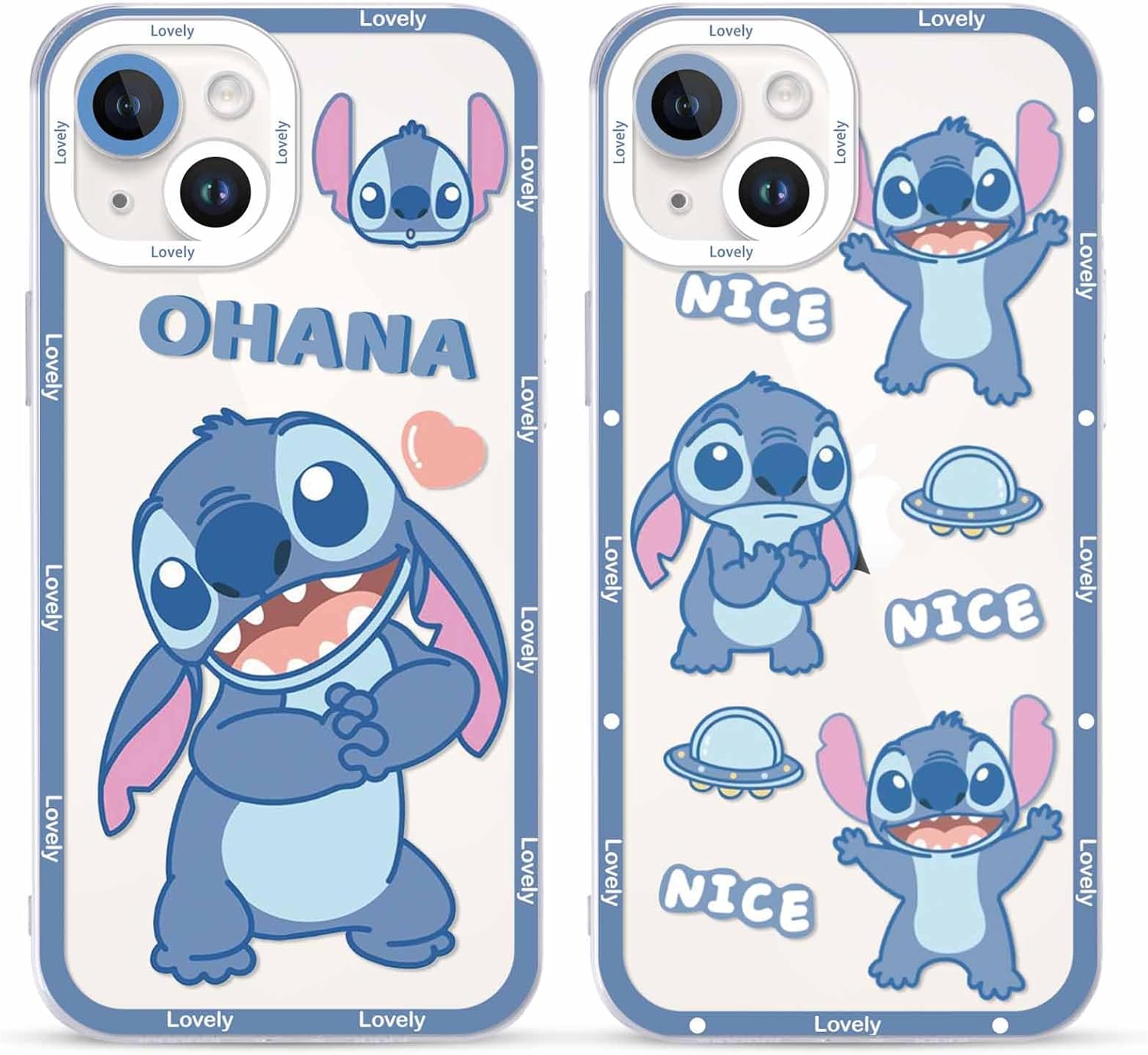 Paquete de 2 bonitas fundas de dibujos animados para iPhone 13 mini de 5.4 pulgadas, funda protectora a prueba de golpes para iPhone 13 mini con