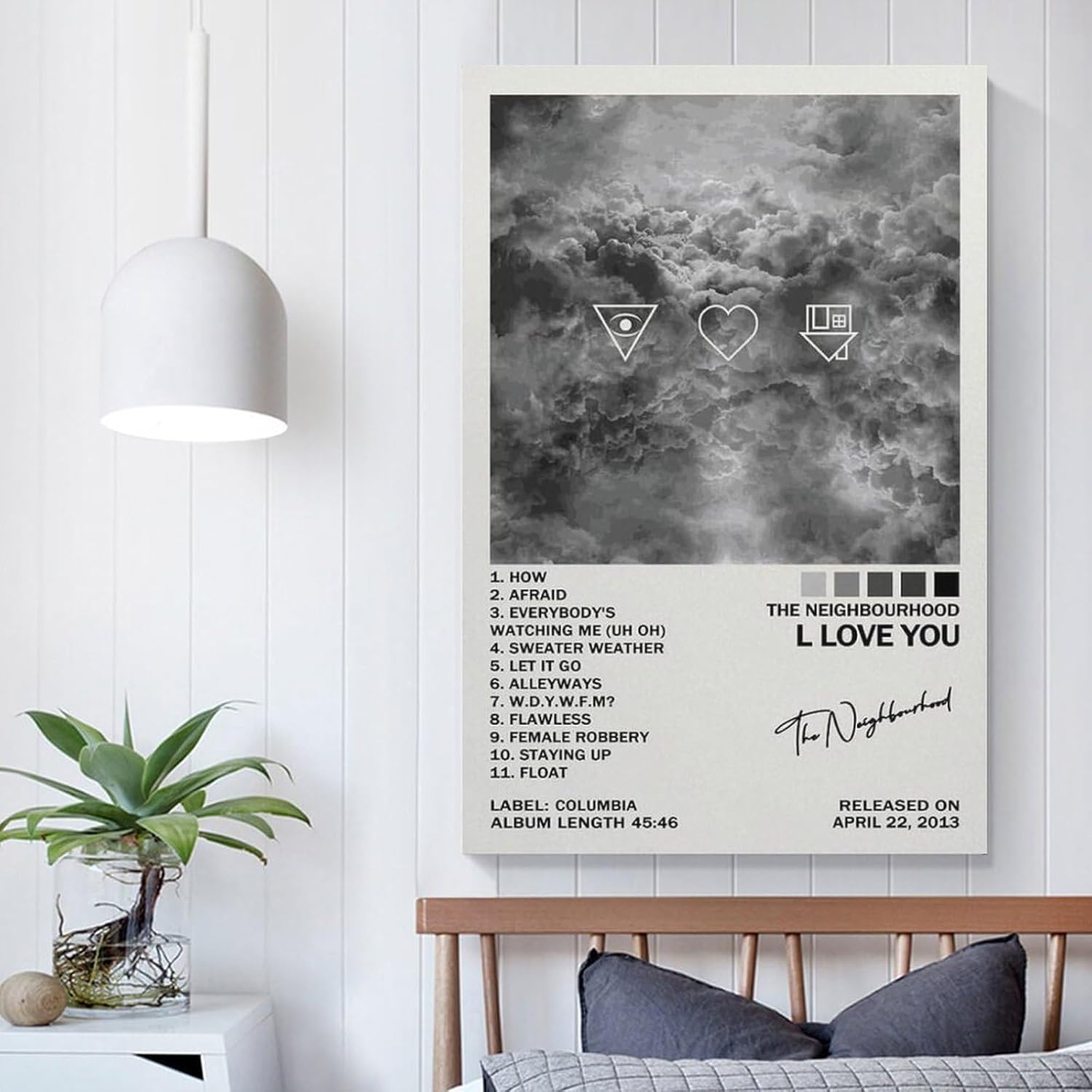 Póster de The Neighborhood I Love You, póster de vinilo con música (25) lienzo decorativo para dormitorio, moderno, para el hogar, impresiones