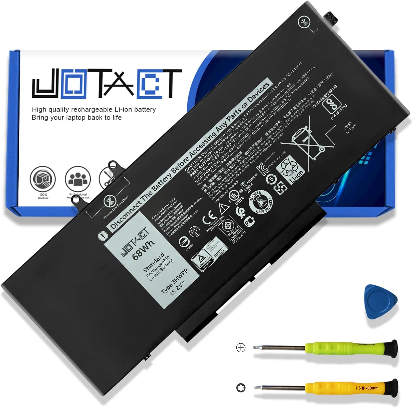 3HWPP – Batería para portátil compatible con Dell Latitude 5401 5410 5501 5411 5510 5511 Precision 3541 3551 Series Notebook 10X1J N2NLL 1VY7F