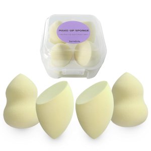 Samdola Juego de esponjas de maquillaje amarillas, base de belleza, mezcla de esponja para líquido, crema y polvo, uso seco y húmedo, 4 piezas con Samdola Juego de esponjas de maquillaje amarillas, base de belleza, mezcla de esponja para líquido, crema y polvo, uso seco y húmedo, 4 piezas con