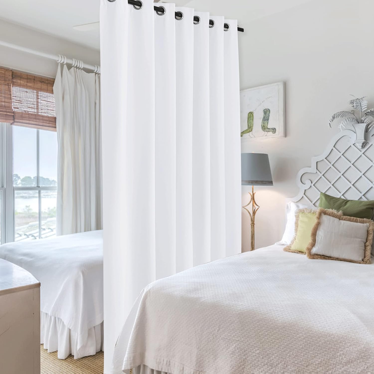 RYB HOME Cortinas extralargas con bloque de luz, persianas de privacidad insonorizadas para cine en casa, oficina, comedor, sala de estar, puerta de
