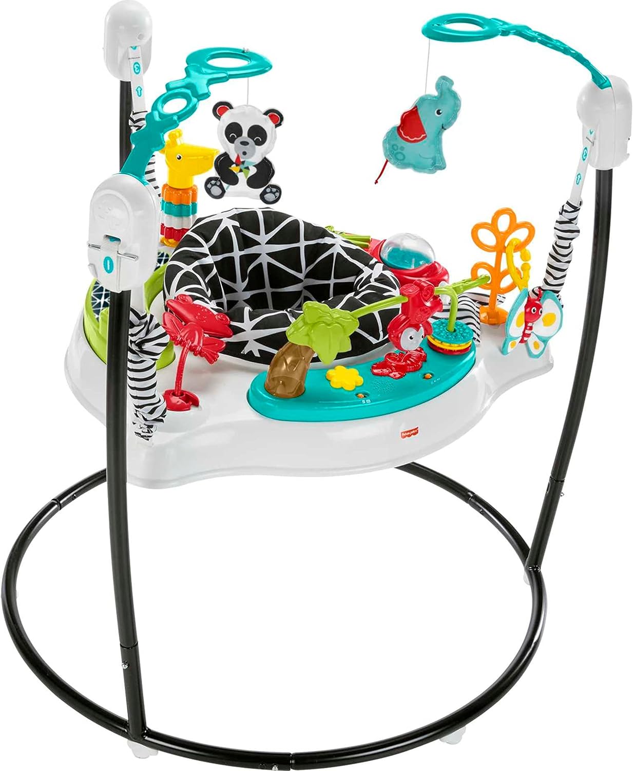 Fisher-Price Juego de gorila y silla portátil para bebés con juguetes y música