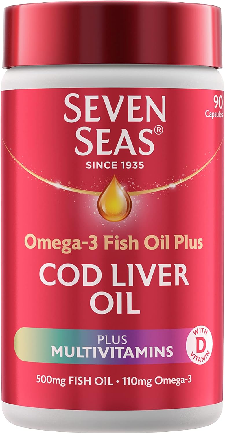 Seven Seas Aceite de hígado de bacalao y vitaminas múltiples 90 cápsulas