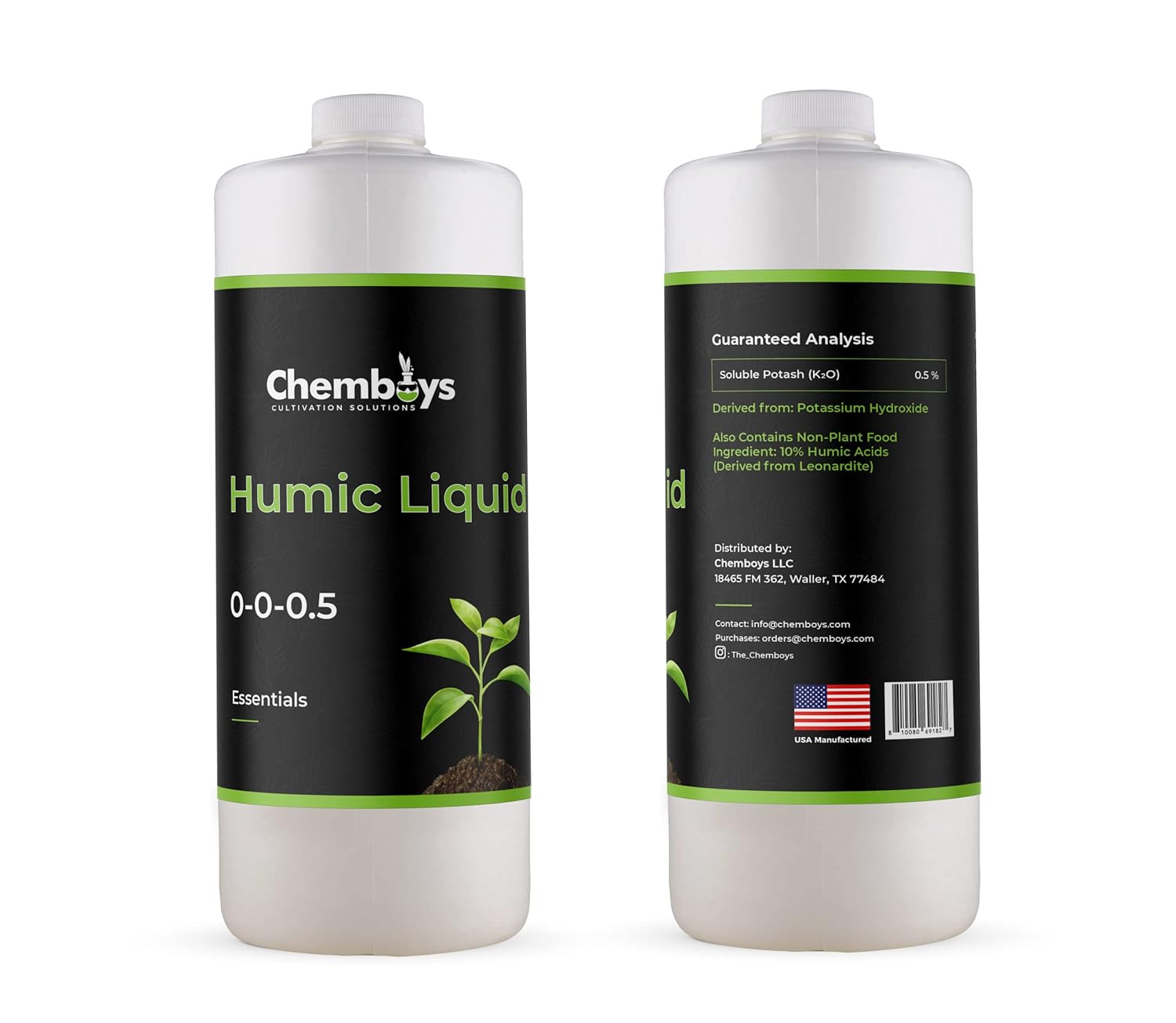 Ácido húmico orgánico con fúlvico  Suplemento vegetal concentrado de carbono líquido para una mayor absorción de nutrientes, suelo, césped,