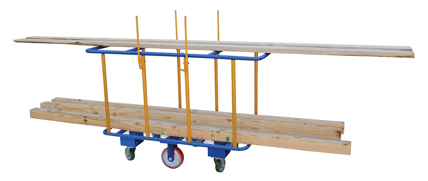Vestil PANEL-H Carro de panel horizontal, capacidad de carga de 2,000 libras, ancho total x largo x alto (in.) 32-116 x 63-12 x 51-38,