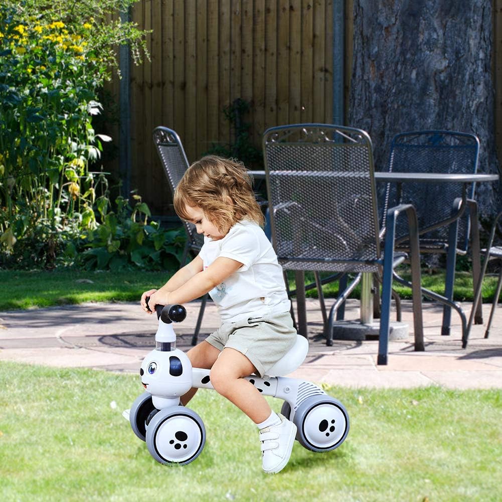 Ancaixin Bicicletas de equilibrio para bebés para niños de 1, 2, 3 años, juguetes de equitación para niños de 10 a 36 meses, sin pedales, 4 ruedas,