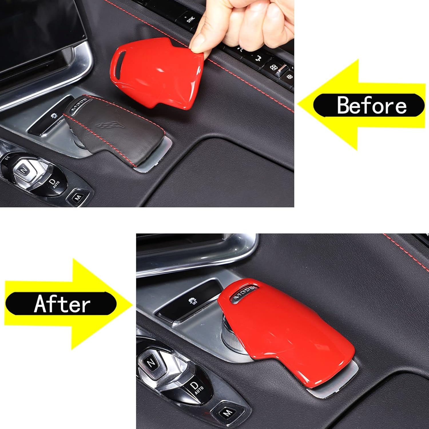 Cubierta protectora de botón para motor de automóvil para Chevrolet C8 Corvette Accessories Stingray Z06 2020-2023 (rojo UV)
